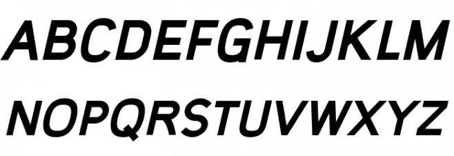 Gecade Bold Italic फ़ॉन्ट अपरकेस