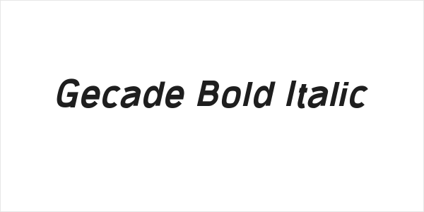 Gecade Bold Italic Logo
