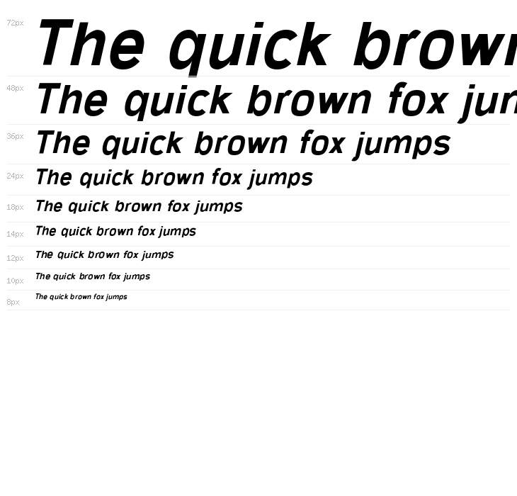 Gecade Bold Italic Waterfall