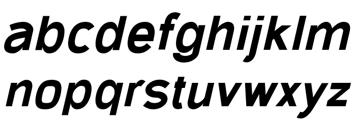 Gecade Bold Italic Font LOWERCASE