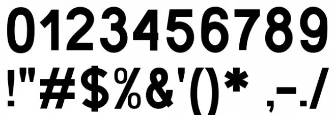 Gecade Bold Font OTHER CHARS