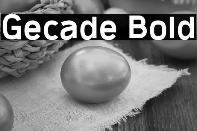 Gecade Bold Font examples