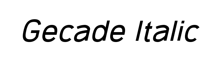 Gecade Italic  免费字体下载