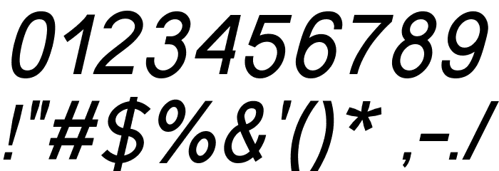 Gecade Italic Font OTHER CHARS