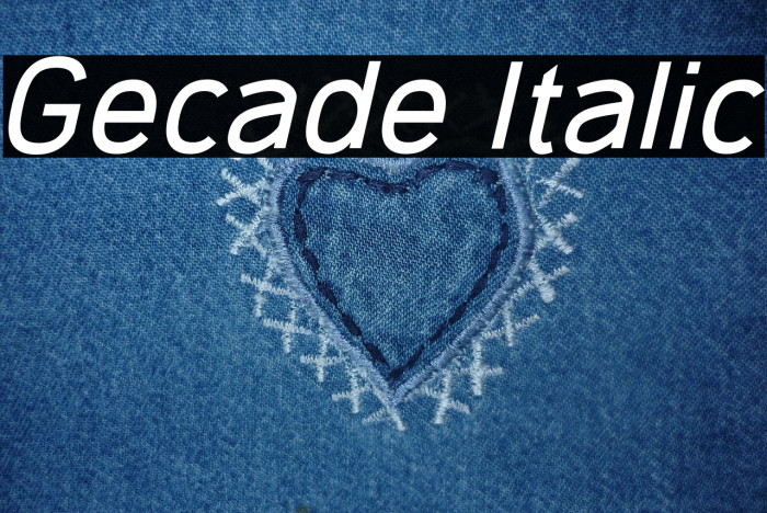 Gecade Italic Example 1