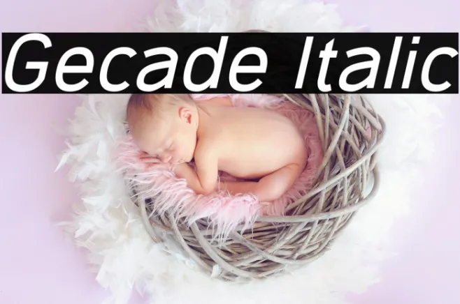 Gecade Italic Example 3