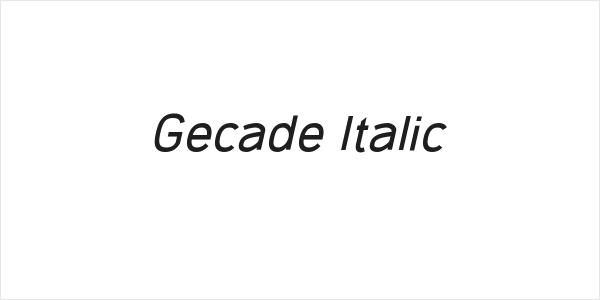 Gecade Italic Logo