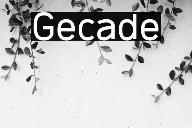 Gecade Font examples