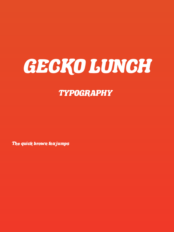 Gecko Lunch Poster