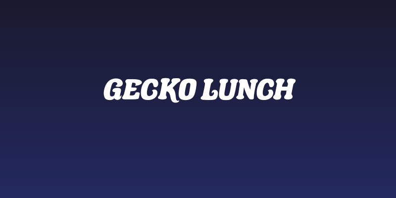 Gecko Lunch Social Header