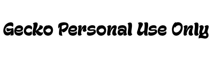 Gecko Personal Use Only  フリーフォントのダウンロード