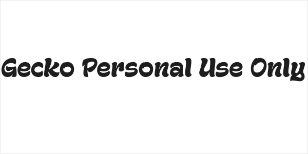 Gecko Personal Use Only Logo