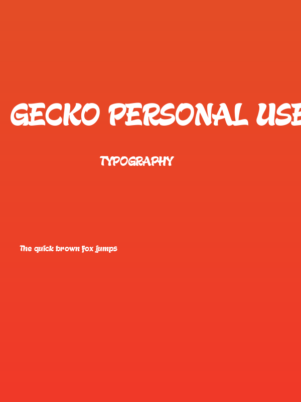 Gecko Personal Use Only Poster