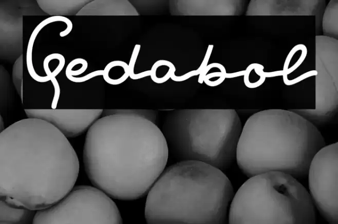 Gedabol Font examples