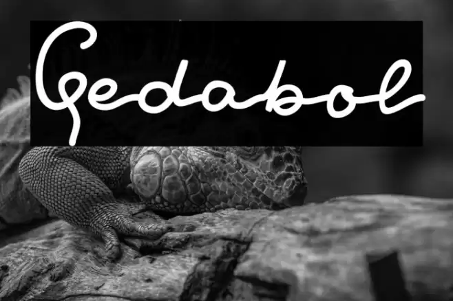 Gedabol Font examples