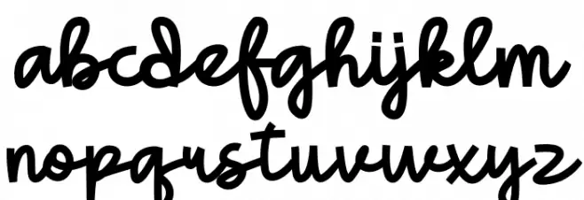 Gedang Font LOWERCASE