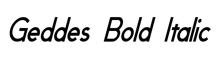 Geddes Bold Italic Font