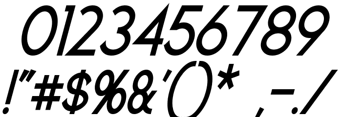 Geddes Bold Italic Font OTHER CHARS