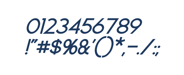 Geddes Bold Italic Other Characters