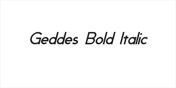 Geddes Bold Italic Logo