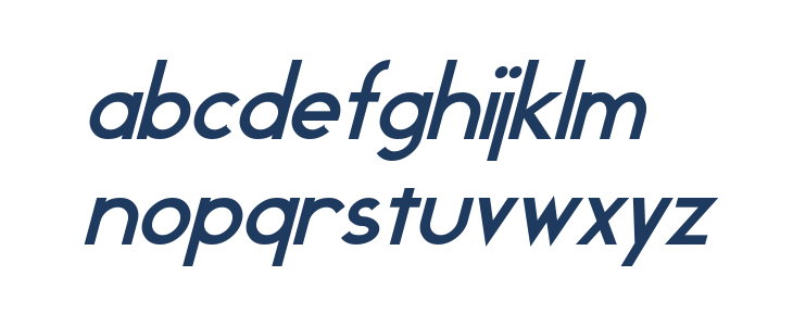 Geddes Bold Italic Lowercase