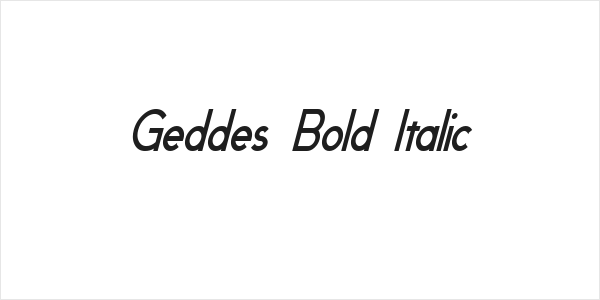 Geddes Bold Italic Logo
