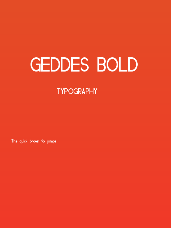 Geddes Bold Poster