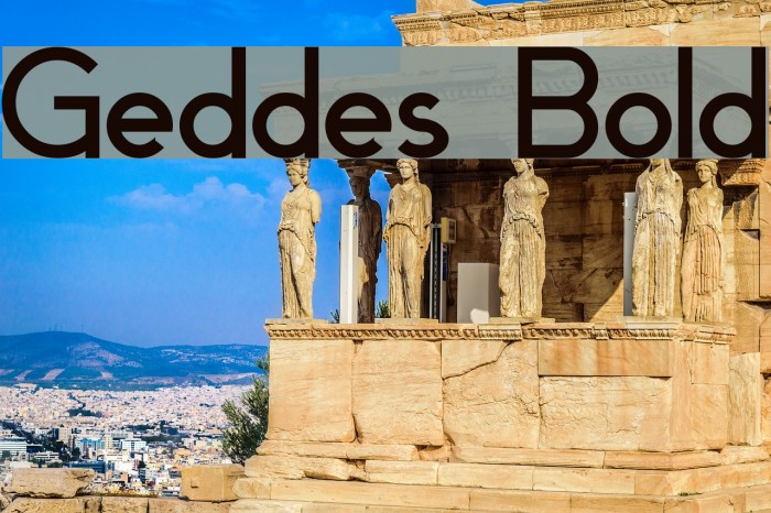 Geddes Bold Font examples