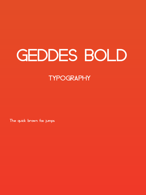 Geddes Bold Poster