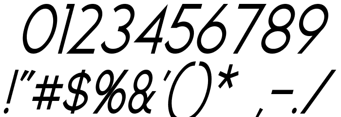 Geddes Italic Font OTHER CHARS