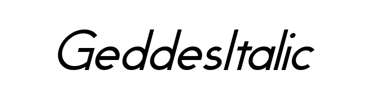 Geddes Italic  フリーフォントのダウンロード