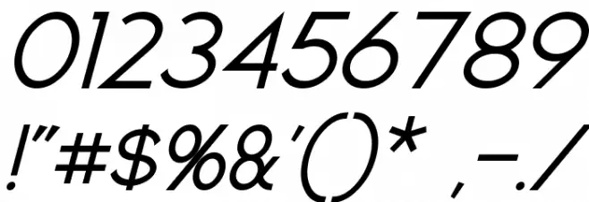 Geddes Italic Font OTHER CHARS