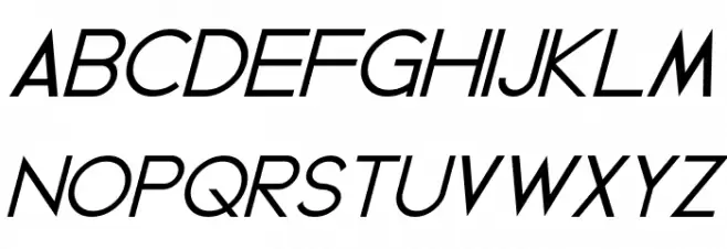 Geddes Italic फ़ॉन्ट अपरकेस