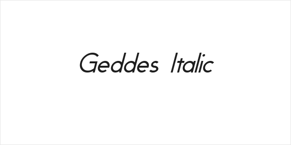 Geddes Italic Logo