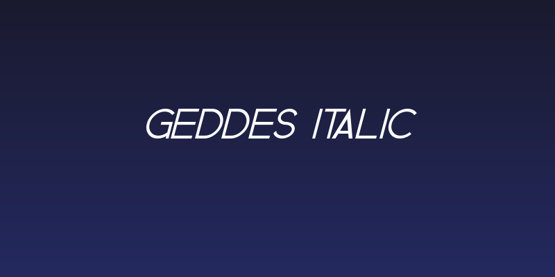 Geddes Italic Social Header