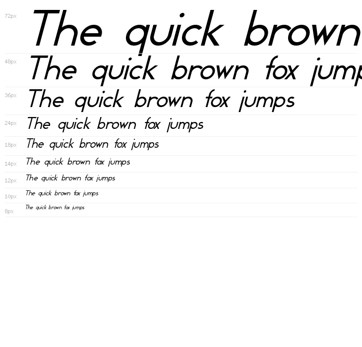 Geddes Italic Waterfall