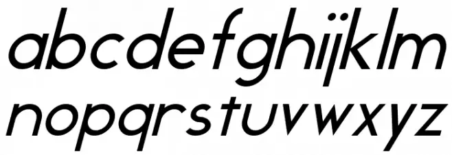 Geddes Italic Caratteri MINUSCOLO