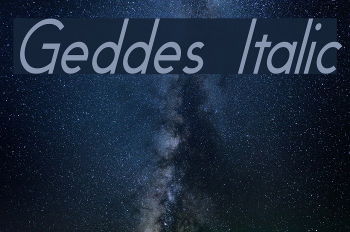 Geddes Italic Font examples