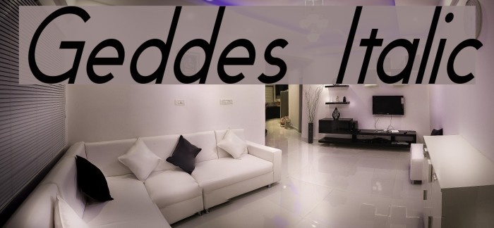 Geddes Italic Font examples