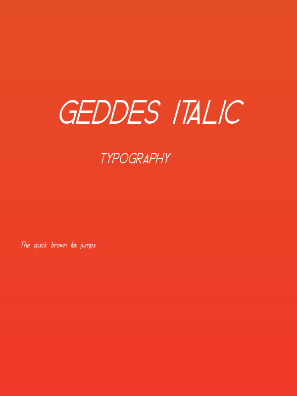 Geddes Italic Poster