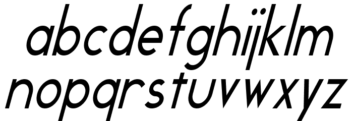 Geddes Italic Font LOWERCASE