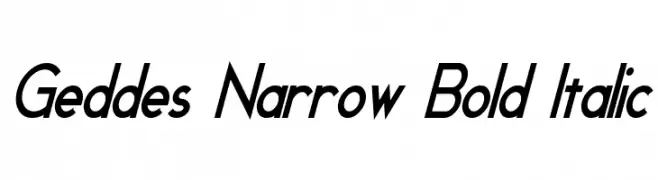 Geddes Narrow Bold Italic  لخطوط تنزيل