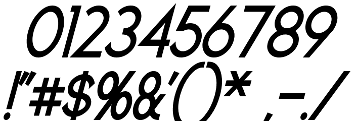 Geddes Narrow Bold Italic Font OTHER CHARS