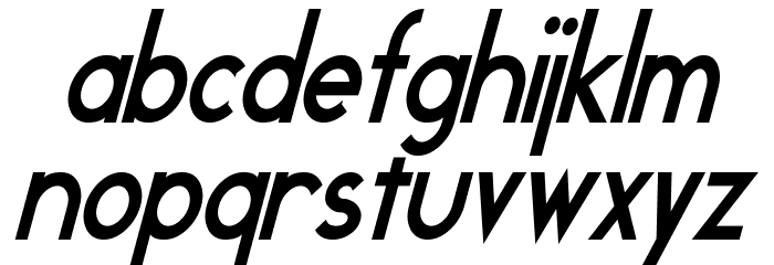 Geddes Narrow Bold Italic Font LOWERCASE