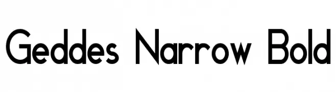 Geddes Narrow Bold  لخطوط تنزيل