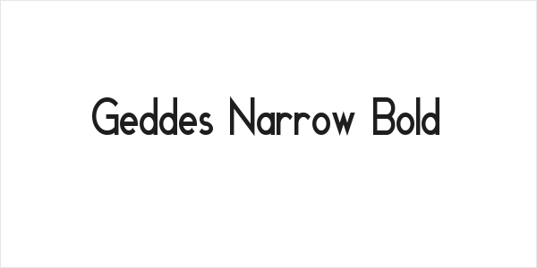 Geddes Narrow Bold Logo
