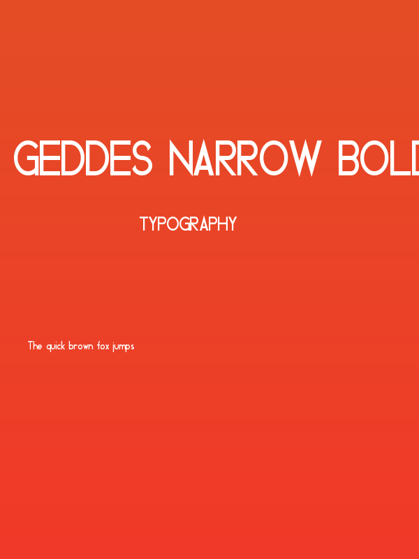 Geddes Narrow Bold Poster