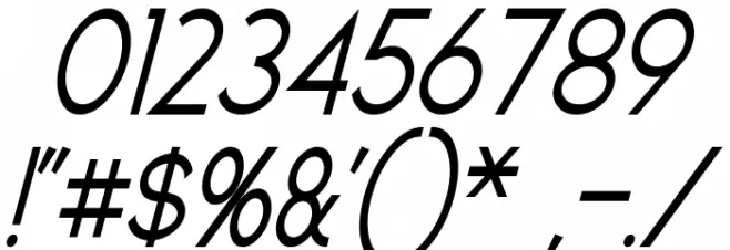 Geddes Narrow Italic Font OTHER CHARS