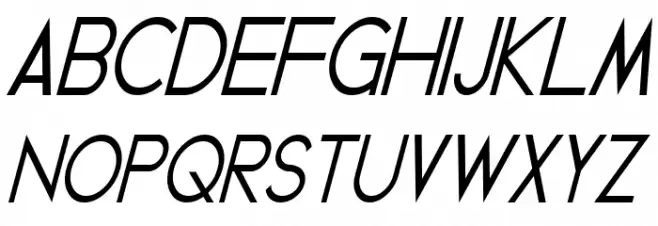 Geddes Narrow Italic फ़ॉन्ट अपरकेस