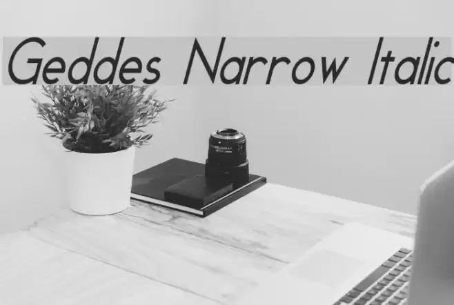 Geddes Narrow Italic Font examples